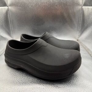 Size M7/W9 TredSafe Avia Black Unisex Round‎ Toe Slip Resistant Work Shoes Clogs